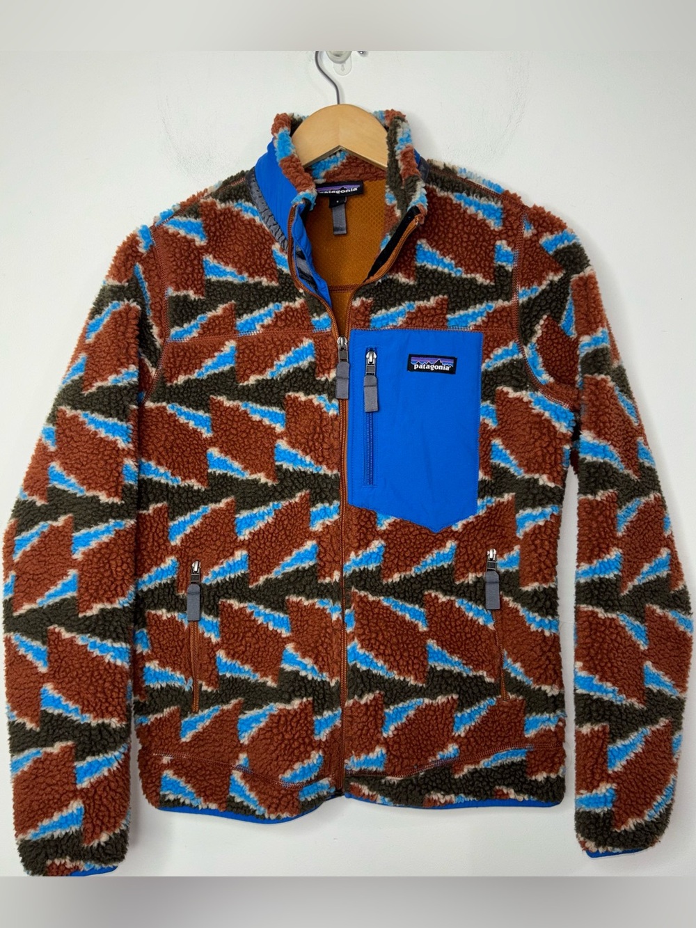 Patagonia Retro-X Full Zip Fleece Jacket Deep Pile Take Root Burnished Red S